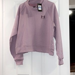 brand new under armour cropped light purple sweatshirt size XL
